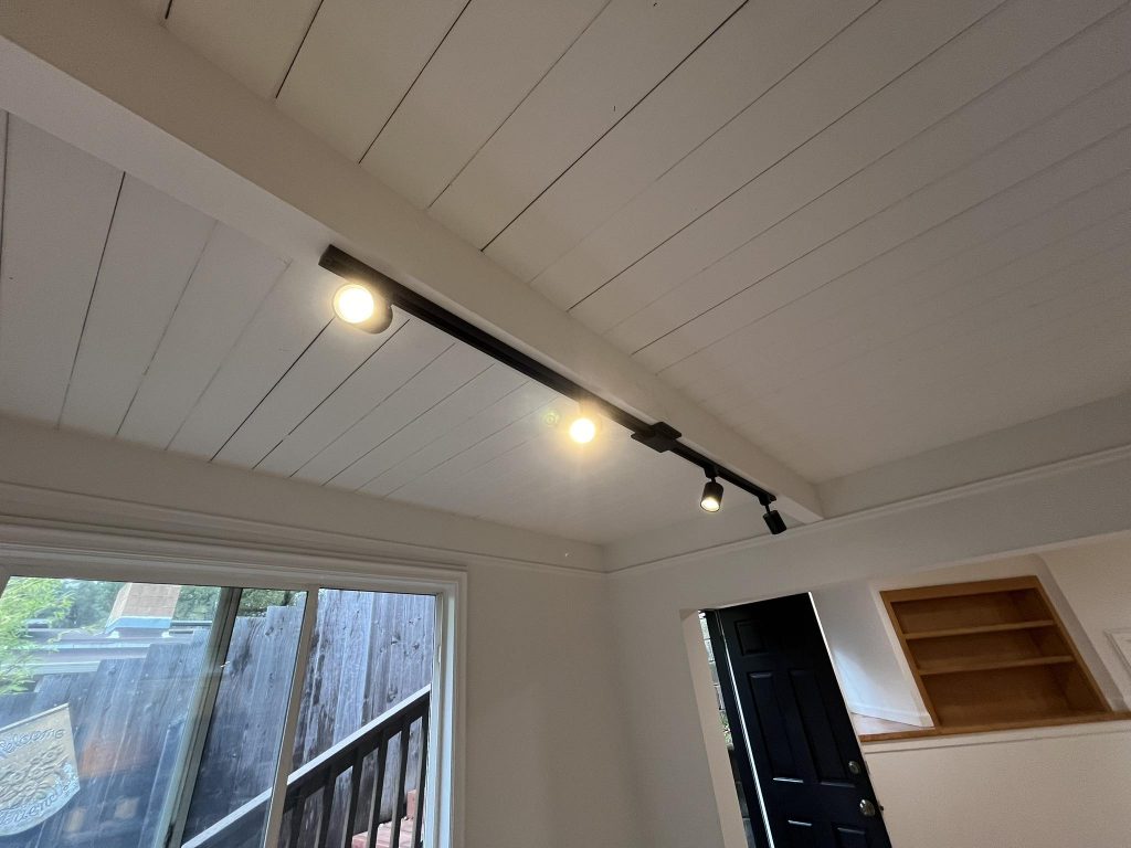 LED track lights install