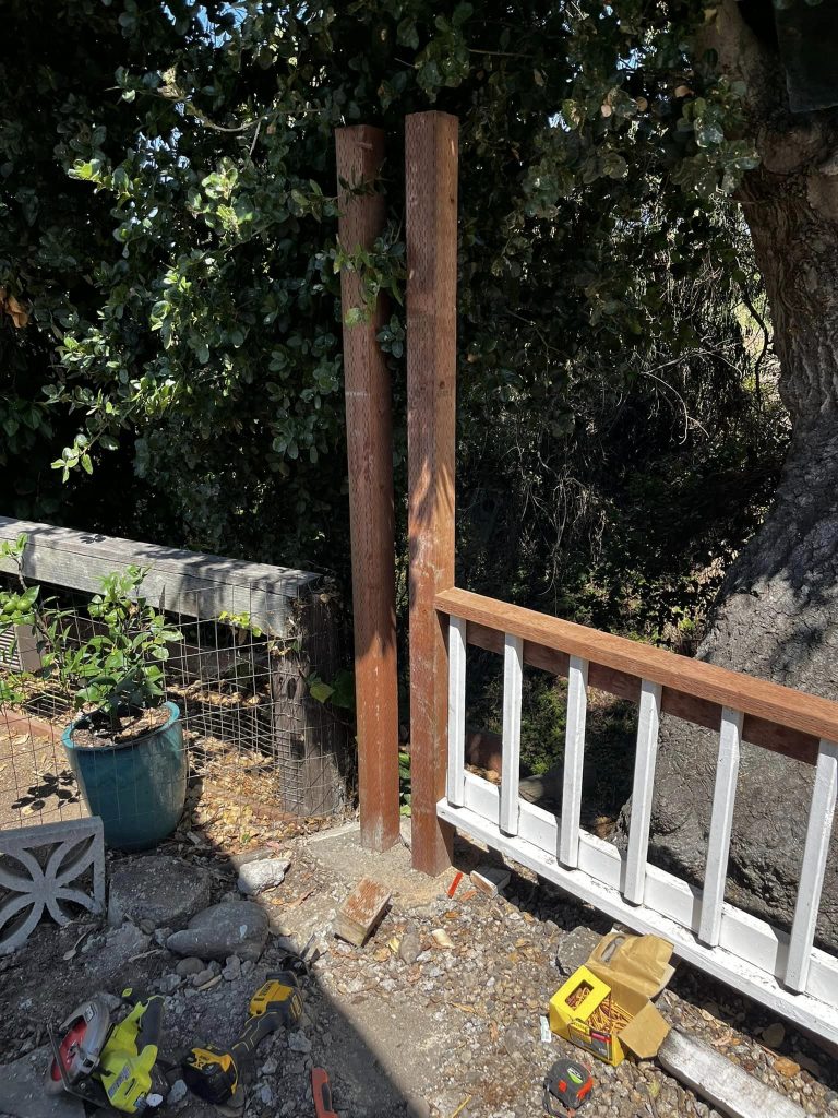 Backyard fence repair